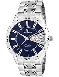 Timewear Analog Blue Dial Day and Date Watch for Men