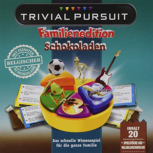Preisvergleich Produktbild Chocolate Games Trivial Pursuit Family Schokoladenspiel, 3er Pack (3 x 90 g)