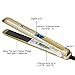 KIPOZI Pro Hair Straighteners 230 Digital LCD Titanium Flat Iron Anti Frizz Hair Styler Dual Voltage,Instant Heat Up (Gold)