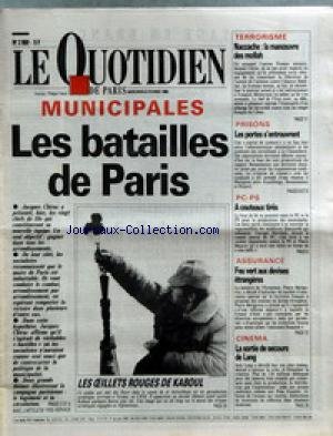 ECLAIREUR DU GATINAIS ET DU CENTRE (L') [No 2258] du 08/02/1989 - NEMOURS - LA CONSTRUCTION DU CENTRE SOCIO CULTUREL - CHANTIER DE LA DISCORDE FERRIERES MISE SUR LE TOURISME PROCES EN SORCELLERIE 2E RAID PARIS PEKIN - LES FRERES MANGEAT DE NOUVEAU AU DEPART MONTARGIS - MUNICIPALES - LES LISTES BRISSON ET NUBLAT AMILLY - TROIS NOUVEAU PRODUITS LANCES A SYNTHELABO SEINE ET MARNE - PIERRE THIEBAUT PRIX DE LA CONNAISSANCE 1988 BOXE - 1/4 DE FINALE DU CHAMPIONNAT DE FRANCE - LA ROUTE DU TITRE POUR GU en ligne