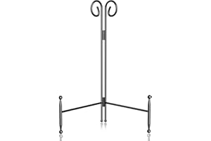 HOPEME Plate Stand for Display, Black Metal Easel Stand for Table, Sturdy Holder Stand for Dish, Decorative Plate, Photo, Picture, Artwork, Card and Wedding Easel, 10-Inch 1Pack