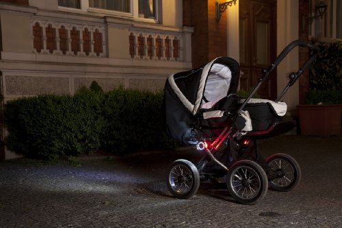 Buggylight Kinderwagenlicht Schwarz Doppelpack (2 Stück) – Sehen und gesehen werden mit dem Kinderwagen - 4