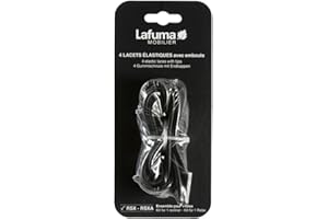 Lafuma Mobilier Lacets élastiques avec embouts pour RSX/RSXA, Kit de 4 lacets, Couleur: Noir, LFM2322-0247