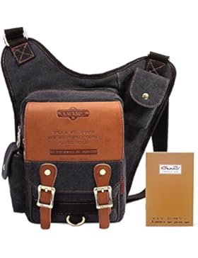 KAUKKO Segeltuch Jahrgang Brusttasche Männer Frauen Reise Wandern Schultertasche