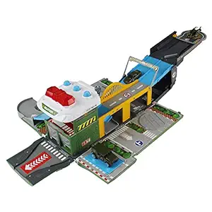 FidgetGear Children Simulation Fire Truck Sound and Light Deformation Car Track/Parking Fire Mobile Headquarters for Kids Military Vehicle