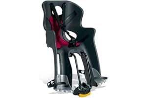 b bellelli Rabbit - Seggiolino Bici Anteriore - Attacco Multifix - Si Fissa al Telaio - dai 9 Mesi ai 3 Anni - Max 15 kg - Colore Dark Grey