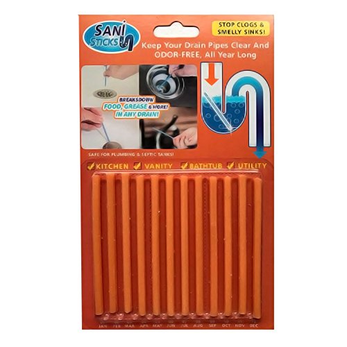 Preisvergleich Produktbild Dekontaminationsstäbchen, YooGer Pipes Clear, Kanalreinigungsstäbchen, geruchsfreie Reinigungsstäbchen (Orange)