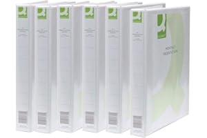 Q-Connect Presentation 25mm 2D Ring Binder A4 White (Pack of 6) KF72645