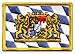 Produktbild Aufnäher Patch Flagge Deutschland Bayern mit Löwe - 8 x 6 cm