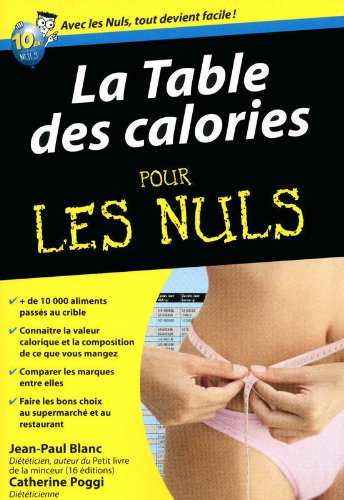 Télécharger La table des calories pour les nuls PDF Ebook En Ligne