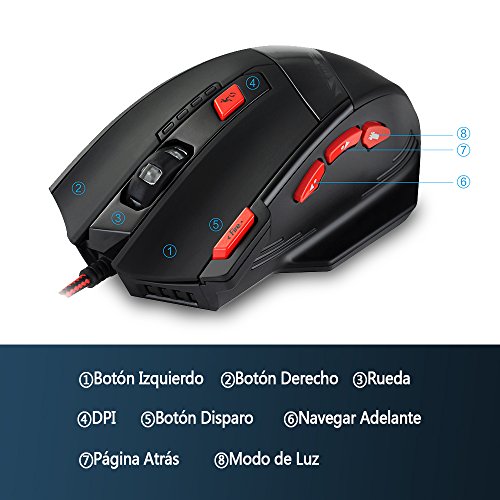 VICTSING Rat  n Inal  mbrico Bluetooth  Black 