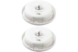 2 lámparas solares de jardín Kingcoo, 8 cm, parte superior de repuesto con bombilla LED, lámpara de panel solar, lámparas de mesa de exterior, decoración de terraza