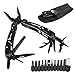 Produktbild Phego 24 in 1 Multi-Tool Zangen Sets mit Adapter 12 Bits mit Nylontasche, Zange Edelstahl Klapp Camping Messer Kombizange Camping wesentlich (Black 2)
