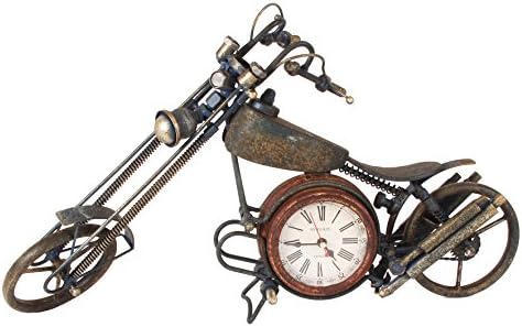 MPH Very Large Metal Art Vintage Chopper Motorbike Quartz Clock