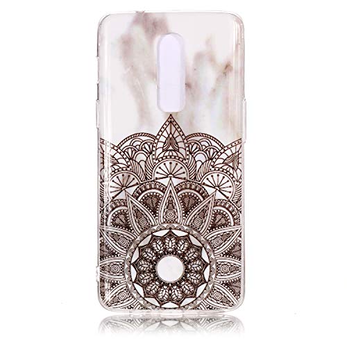 Cozy Hut Coque pour OnePlus 6, Coque Silicone Motif Marbre, Housse Etui de Protection Bumper en TPU Souple Lustré [Anti Choc] [Anti Rayures] pour OnePlus 6