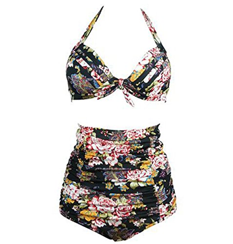 High Rise High Waisted Bathing Suits Amazon DRN Women Wrap Bikini