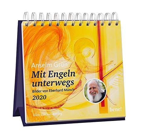 Mit Engeln unterwegs 2020 - Aufstellkalender: Mit 53 Texten von Anselm Grün und Bildern von Eberhard Münch