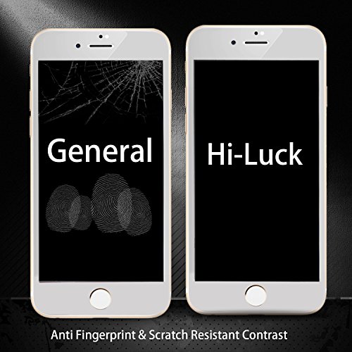 iPhone 7 Plus Panzerglas Displayschutzfolie, [2 Stück] Hi-Luck 0.33mm Premium 3D-Touch Vollbild Coverage Curved Edges Ultra-Klar Panzerglas Schutzfolie für iPhone 7 Plus 5.5 Zoll Weiß [PET, Rand-zu-Rand] - 4