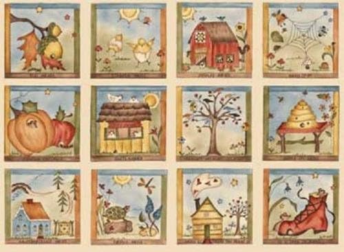 Sew Nice To Be Home Panel 15 Individual Panels 100% Cotton Quilting Fabric