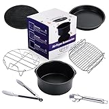 Zubehör für Airfryer Heißluftfritteuse - KINDEN Backblech Springform Grill-Ständer Topfuntersetzer mit Antihaftbeschichtung für XL 3,2 Liters Princess, Philips, Tristar