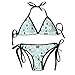 Produktbild Sexy Triangle Bathing Two Pieces Fashion Women Owls Bears and Foxes Printing Sexy Two-Piece Bikini Set Beach Bathing Suit