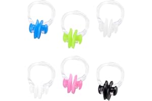 Shakeel Swimming Nose Clips - 6 Pcs Anti-Slip Silicone Nose Clips for Swimming, Waterproof Swim Nose Protector for Kids Adults Beginners, Come with Storage Box