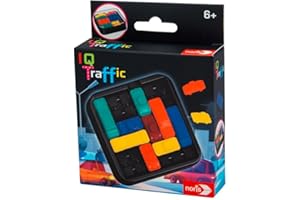 Noris 606134745 - IQ Traffic Spiel (Logikspiel ab 6 Jahre) - kniffliges Stauspiel für 1 Person im kompakten Format, Autospiel mit 160 Aufgaben für Kinder und Erwachsene