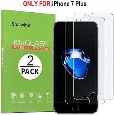 iPhone 7 Plus Screen Protector , SHALWINN [2 PACK] 3D Touch 9H Hardness Bubble Free Tempered Glass Screen Protector For i7 Plus i6 Plus i6S Plus (5.5 Inch Screen)