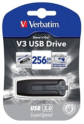 Verbatim 49168 256Go Store n Go V3 USB 3.0 Drive - Gris