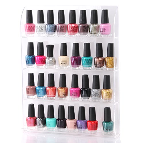 MAKARTT 4-Schichten Regale-Set Acryl Nagellack Rack Aufbewahrungsbox Ausstellungsstand 33-45 Flaschen - 2