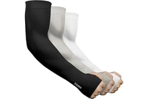 beister Manchon Bras Homme & Femme (3/6), Anti UV Protection UPF 50+ Manche de Bras Avec Trou pour Le Pouce Refroidissement Antidérapants Manchette Gaming, Cooling Sport Compression Arm Sleeves