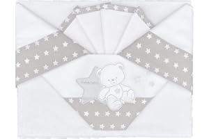 ANDY & HELEN 2/400D50 Lot de 3 draps pour landau/mini berceau, 230 g, gris