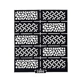 Susenstone Reusable Stamping Tool Nail Art Template Stickers Stamp Stencil Guide Tips