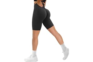 TAYOEA Pantaloncini da Ciclismo Sportivi da Donna Leggings Corti Scrunch Senza Cuciture da Palestra Opachi per Fitness Yoga Jogging