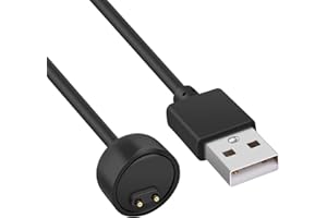 AXFEE Magnetisches Ladegerät Kompatibel mit Xiaomi Mi Band 7/6/5/Amazfit Band 5, USB Ladekabel Kabel, Fitness Tracker Zubehör, Tragbare Magnetische Ladestation Ladekabel 1,64ft 50cm - Schwarz