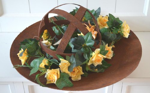 Kugel Rost Edelrost aus Metall Beetdeko Deko Kugel Gartendeko Pflanzdeko Rost Durchmesser ca. 20cm - 5