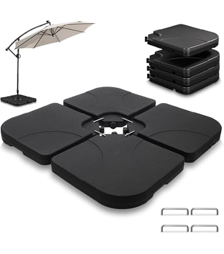 Base Para Sombrilla Hierro Fundido - Para Postes 38-48 Mm - Estable, Diseño Decorativo