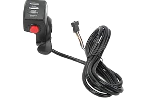 SUNGOOYUE Electric Bike Throttle,Durable ABS Battery Display Stable Sensitive Control E Bike Thumb Accelerator for Electric 36V 48V