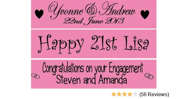 Personalised 80cm Purple Banner Perfect For Anniversaries 16th