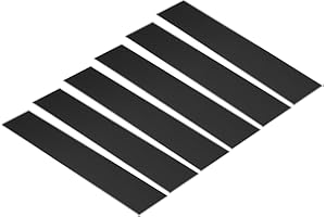 PATIKIL 10"x2" Blank Name Plates, 6 Pack Custom Engraved Name Plate Rectangle Laser Engraving Blanks for Personalized Nameplates Office Desk DIY Painting Supplies, Black, White