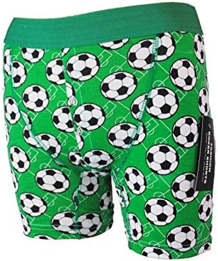 MENS ELASTICATED BOXER SHORTS TRUNKS BRIEF UNDERWEAR FOOTBALL COMIC FUNNY S - XL (XL, Green - Football)