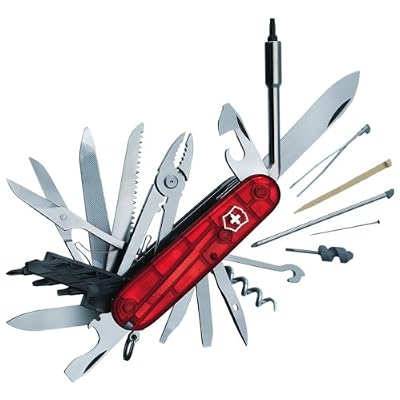 Victorinox 1.7775.T Couteau Cyber Tool Rouge Translucide