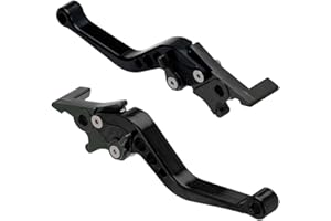MOCNT 1 Par Palancas Embrague Freno de Motocicleta 22mm Manija de Palanca de Freno 7/8" CNC Aluminio Maneta de Embrague Palanca de Freno de Disco Doble Ajustable Universal Negro