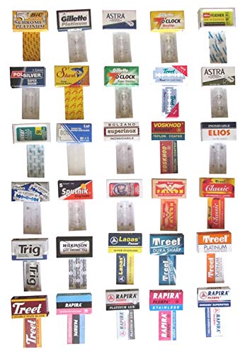Lamette a doppio filo di qualità per rasoi di sicurezza, confezione campione da 30 lamette