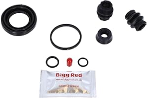Bigg Red - Rear Brake Caliper Repair Kit - Compatible with Golf Mk4 1.8T, 308, Golf Mk5 16V 1.4, Golf Mk5 1.6, Partner & Tepee, Golf 1.4 Hatchback