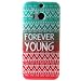 Produktbild Ooboom® HTC One M8 Hülle TPU Silikon Gel Ultra Dünn Schutzhülle Weich Stoßstange Handy Tasche Case Cover für HTC One M8 - Forever Young