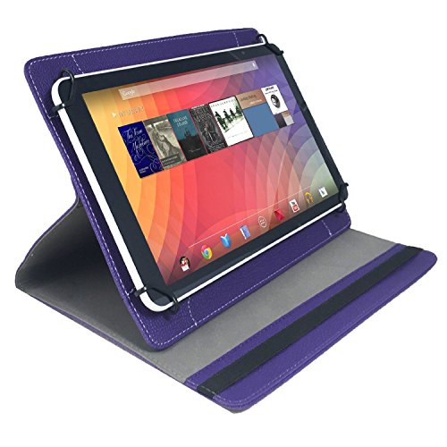Xoro TelePAD 10A3 4G 10.1 Zoll Drehbare Tablet Schutztasche mit Standfunktion + Touch Pen – lila 10.1 Zoll 360 - 4