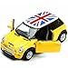 Price comparison product image Die Cast Mini Cooper S with Union Jack Flag *1:28 Sc* Kinsmart Diecast Toy Car