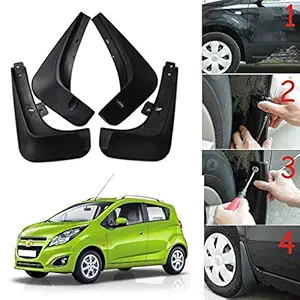 Oshotto Mud Flap (O.E.M Type) Compatible with Chevrolet Beat (Set of 4)