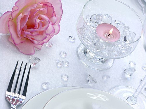 100 Diamanten transparent 12mm Tischdekoration Streuartikel Hochzeit Taufe - 3
